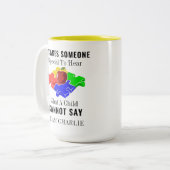 自閉症啓発特別教育先生カスタム ツートーンマグカップ (正面左)