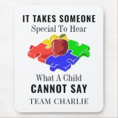 自閉症啓発特別教育先生カスタム マウスパッド (正面)