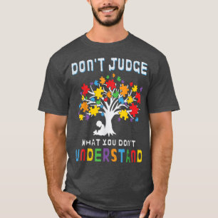 自閉症啓発男性女性子供先生Accept Don Tシャツ
