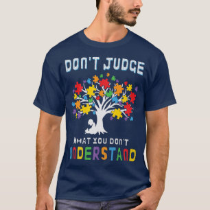 自閉症啓発男性女性子供先生Accept Don Tシャツ
