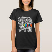 自閉症啓発象 Tシャツ (正面)