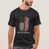 自閉症啓発 アメリカ国旗 ユニティTシャツ Tシャツ (正面)