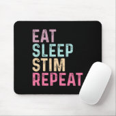 自閉症啓発 キッズ レディース Eat Sleep Stim Repeat マウスパッド (マウス)