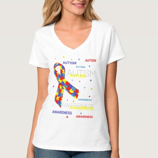 自閉症啓発 ドットTシャツ Tシャツ (正面)