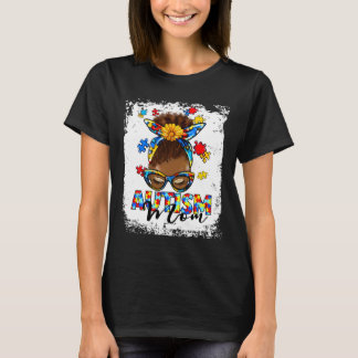 自閉症啓発 パズル ブラックウーマン Tシャツ