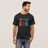 自閉症啓発 パズル 周期表 元素 キー Tシャツ (正面フル)