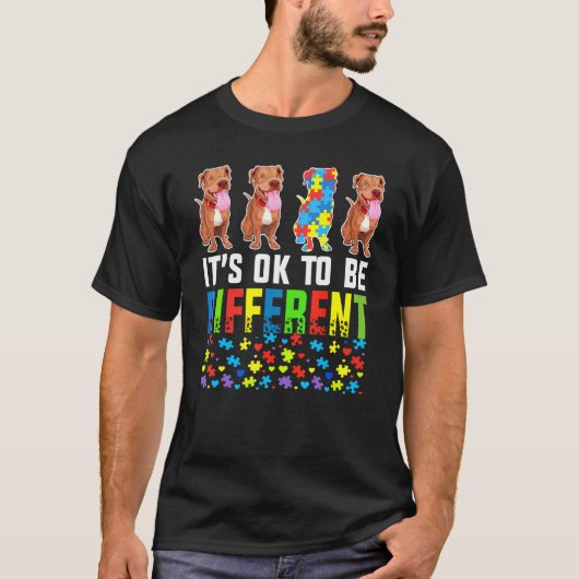 自閉症啓発 ピットブル Tシャツ (正面)