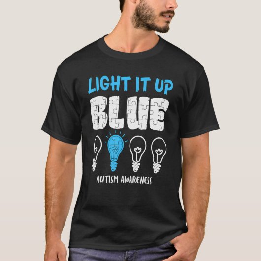 自閉症啓発 ブルーライトアップ Tシャツ (正面)