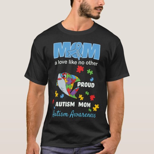 自閉症啓発 ママ 母 愛 プロード 自閉症ママ Tシャツ (正面)