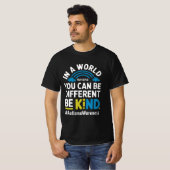 自閉症啓発 レインボーデザインで個性を尊重 Tシャツ (正面フル)
