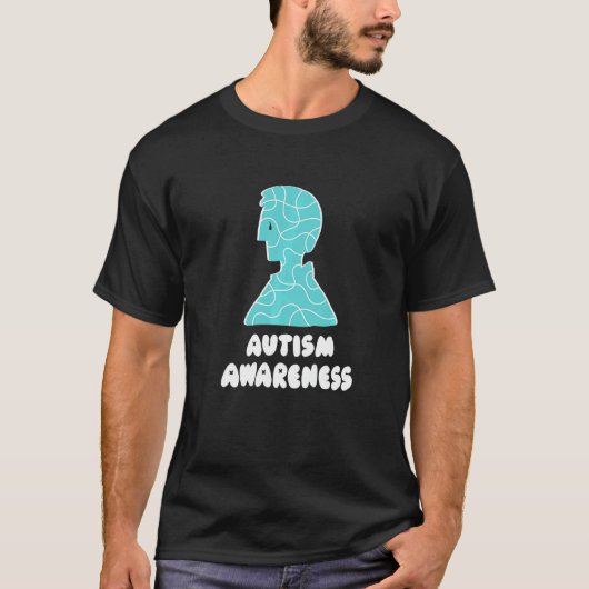 自閉症啓発 人間 Tシャツ (正面)