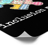 自閉症啓発 包含 パッチワーク パズル ポスター (角)
