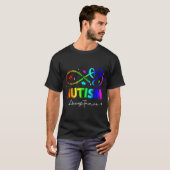 自閉症啓発 受容 無限大シンボル メンズ Tシャツ (正面フル)