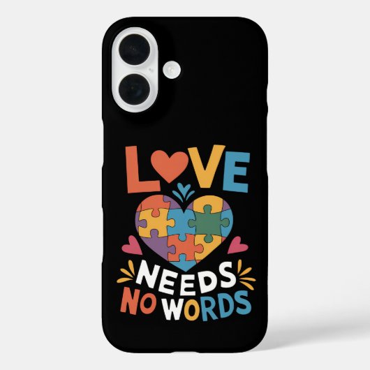 自閉症啓発 愛は言葉を必要としない Case-Mate iPhoneケース (裏面)