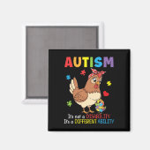 自閉症啓発 母鶏 異なる能力 マグネット (正面/裏面)