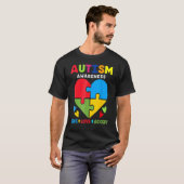 自閉症啓発 父 母 自閉症 ハート H Tシャツ (正面フル)