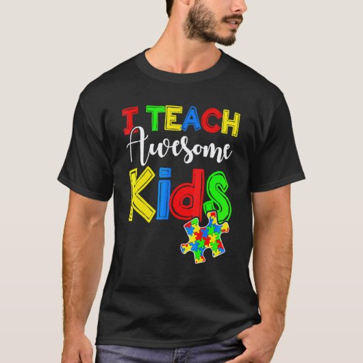 自閉症啓発 特別支援学級担任 S Tシャツ (正面)