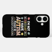 自閉症啓発 私は不適切な行動をしているわけではありません Case-Mate iPhoneケース (裏面 (横))