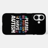 自閉症啓発 私は自閉症です ご辛抱ください Case-Mate iPhoneケース (裏面 (横))
