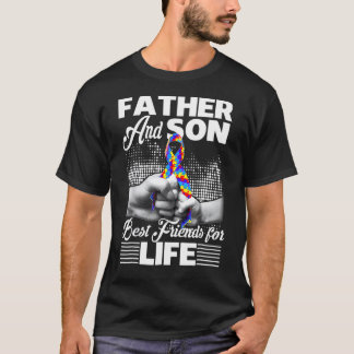 自閉症啓発 自閉症のママ パパ 彼の闘いは私の闘い F Tシャツ