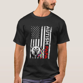 自閉症啓発 自閉症の人を愛する パパ 2 Tシャツ