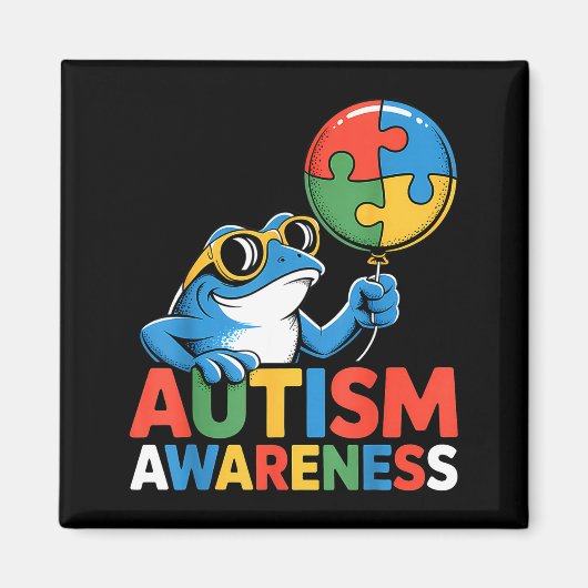 自閉症啓発 自閉症の マグネット (正面)
