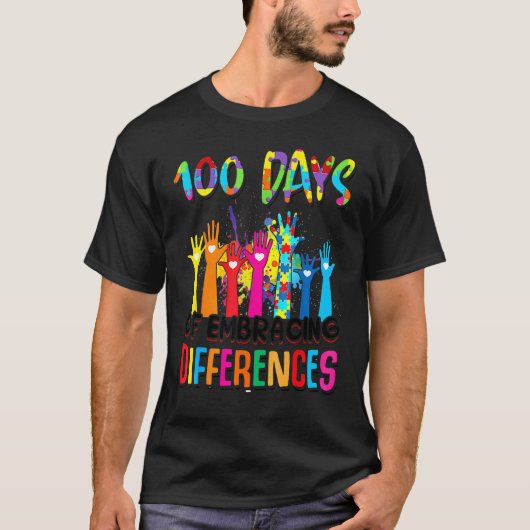自閉症啓発 違いを受け入れる 100日間のS Tシャツ (正面)
