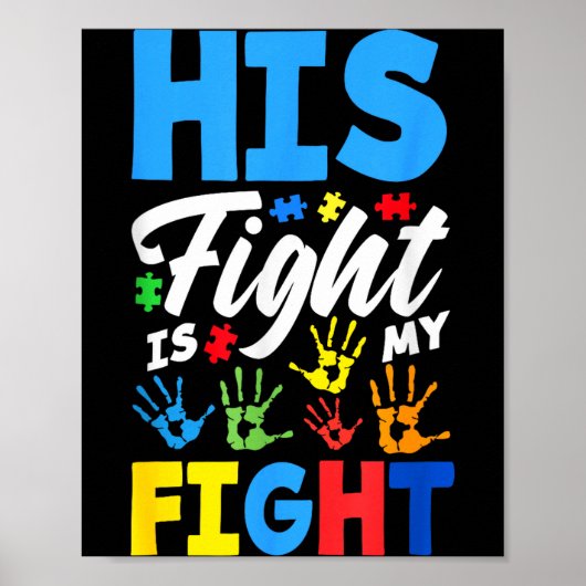 自閉症啓発 His Fight Is My Fight ポスター (正面)