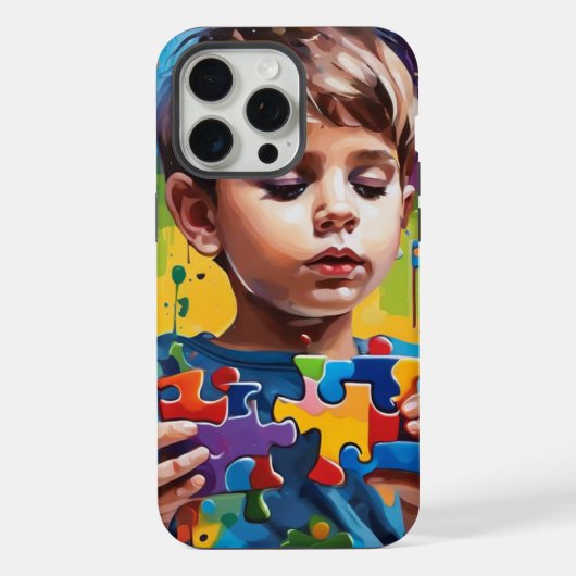 自閉症啓発 - iPhoneケース (裏面)