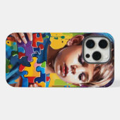自閉症啓発 - iPhoneケース (裏面横)