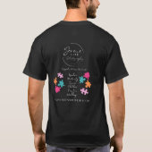自閉症啓発SLPシャツダークテキスト Tシャツ (裏面)