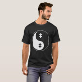 自閉症啓発Tシャツ陰陽パズルヨガ瞑想 Tシャツ (正面フル)