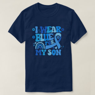 自閉症啓発Tシャツ ブルー サポート Tシャツ