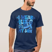 自閉症啓発Tシャツ ブルー | サポート Tシャツ (正面)
