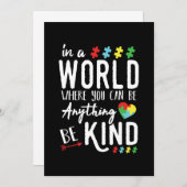 自閉症啓発Tシャツ - 自閉症に優しく セーブザデート (正面/裏面)