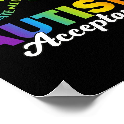 自閉症啓蒙受容シャツインフィニティシンボル ポスター (角)