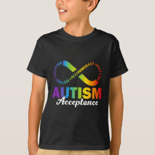 自閉症啓蒙受容シャツインフィニティシンボル Tシャツ