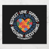 自閉症啓蒙自閉症尊重ラブサポート ビールラベル (シングルラベル)