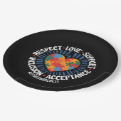 自閉症啓蒙自閉症尊重ラブサポート ペーパープレート (アングル)