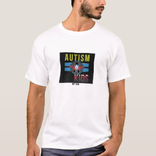 「自閉症子供」メンズ基本的なTシャツ、White* Tシャツ