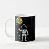 自閉症宇宙飛行士パズル風船かわいいasd啓発 コーヒーマグカップ (左)
