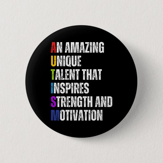 自閉症定義自閉症啓発月サポートI 缶バッジ (正面)