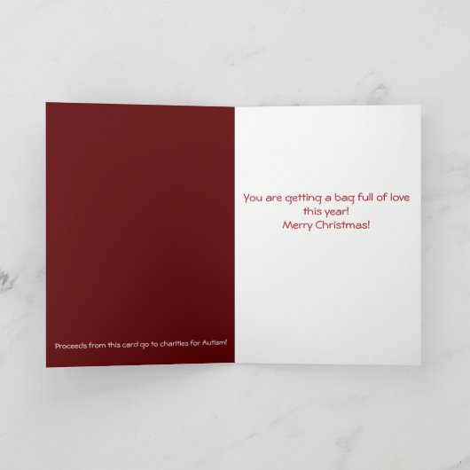 自閉症寄付金のクリスマスカードのピークなし シーズンカード (内部)