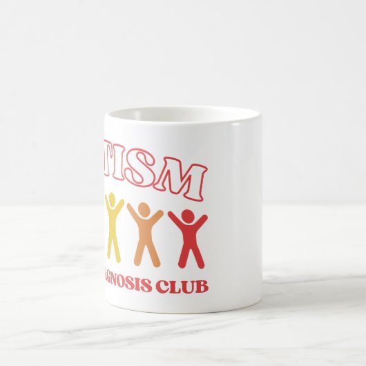 自閉症後診断クラブおもしろい神経多様性 コーヒーマグカップ (中央)