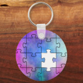 自閉症恋しく思のピース – キーチェーン (正面)