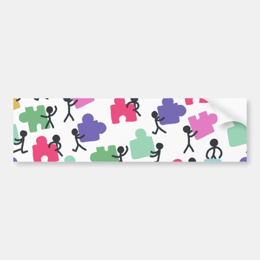 自閉症患者 バンパーステッカー (正面)