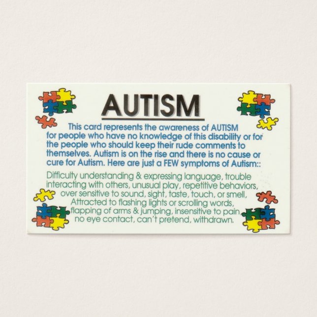 自閉症情報提供者 (正面)