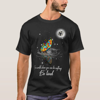 自閉症意識あなたが可能な世界の蝶 Tシャツ