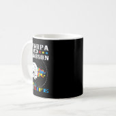 自閉症意識おじいちゃん孫友最高の人のための コーヒーマグカップ (正面左)