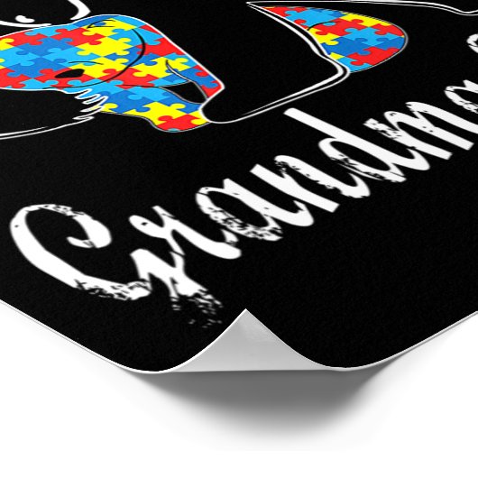 自閉症意識おばあちゃんが自閉症Aduをサポート ポスター (角)